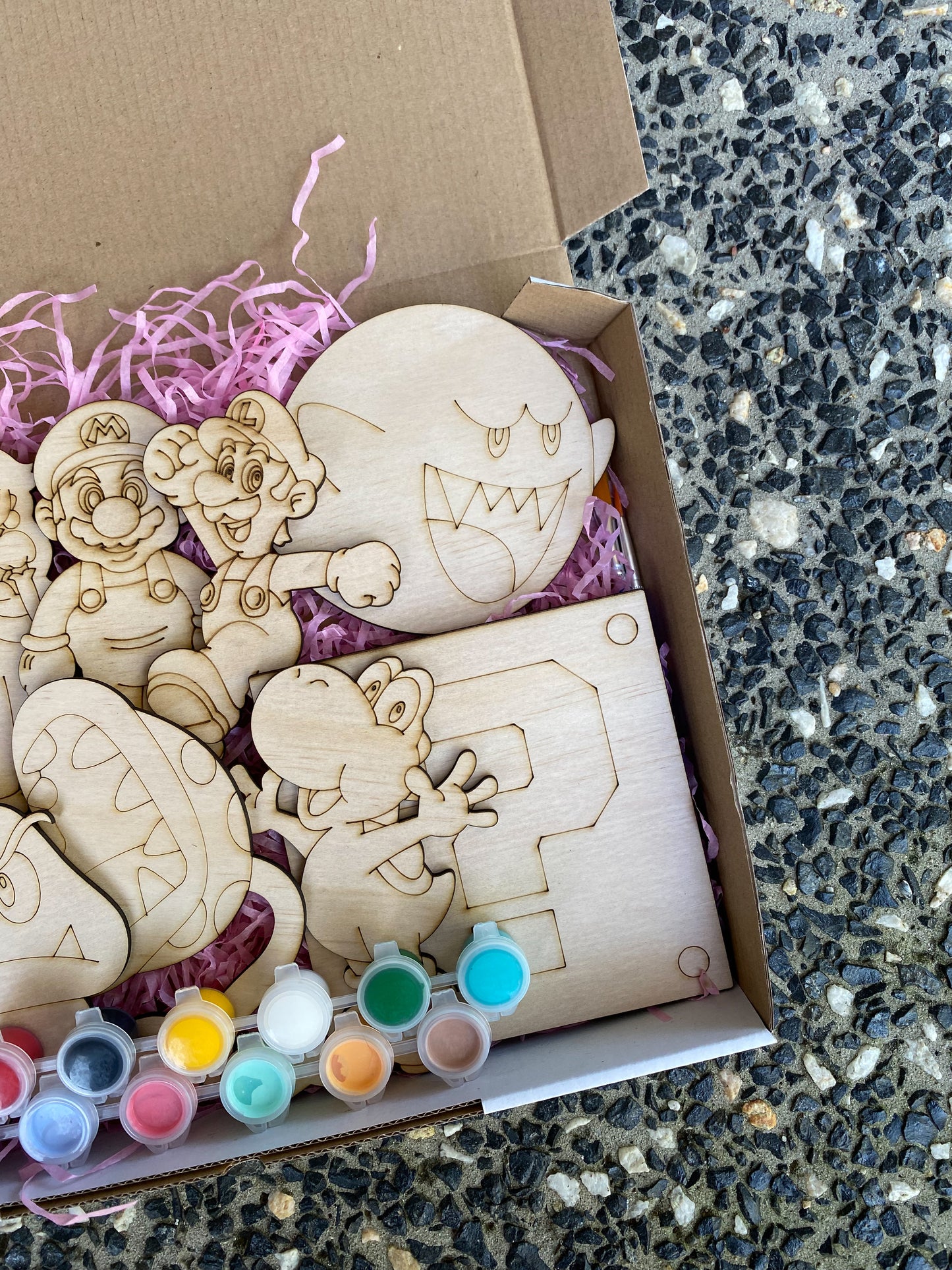 Mario Inspired Wooden Painting Kit
