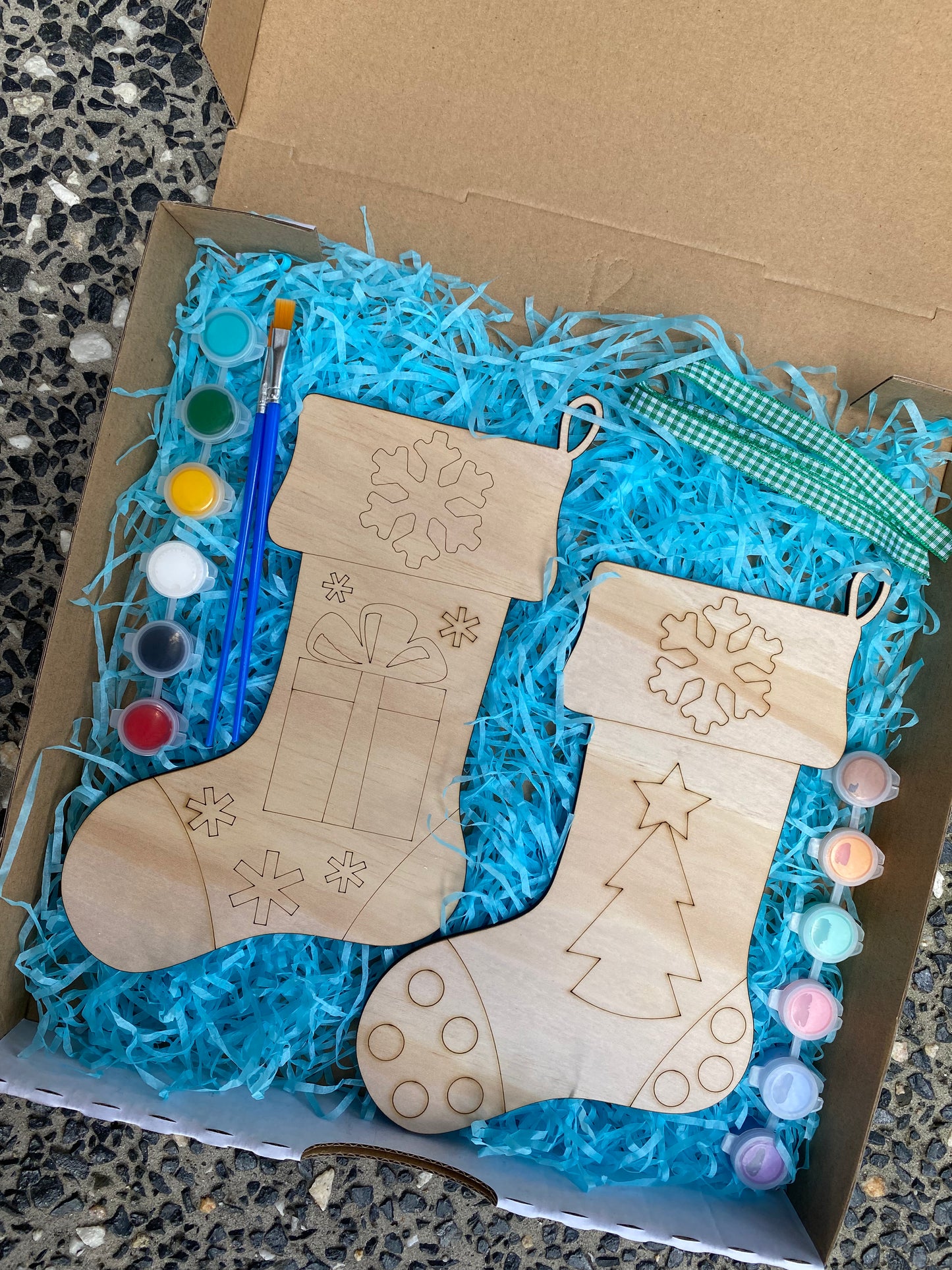 Paint-Your-Own Wooden Christmas Stocking Kit