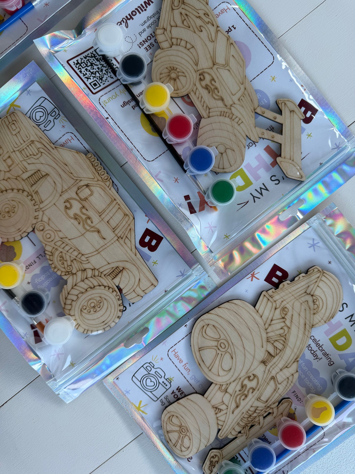 Speedy Cars Wooden Party Favours