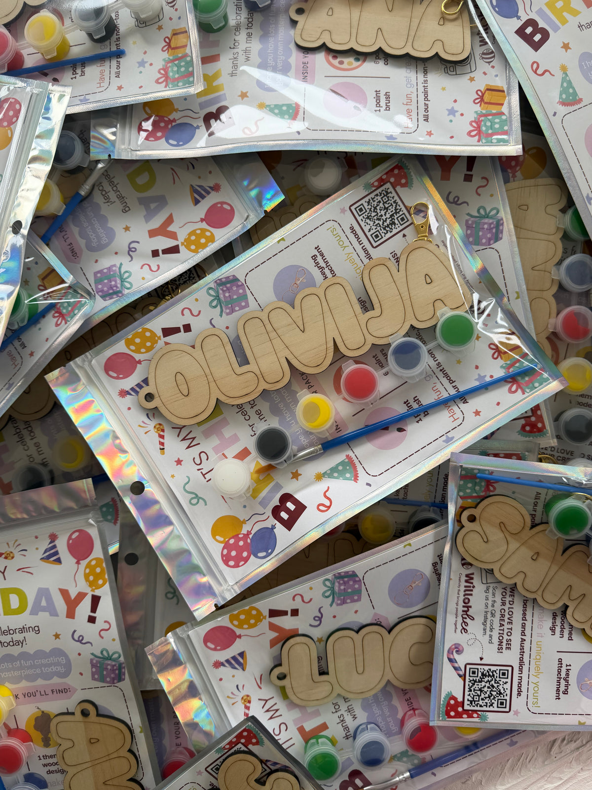 Customised Party Favour Keyrings