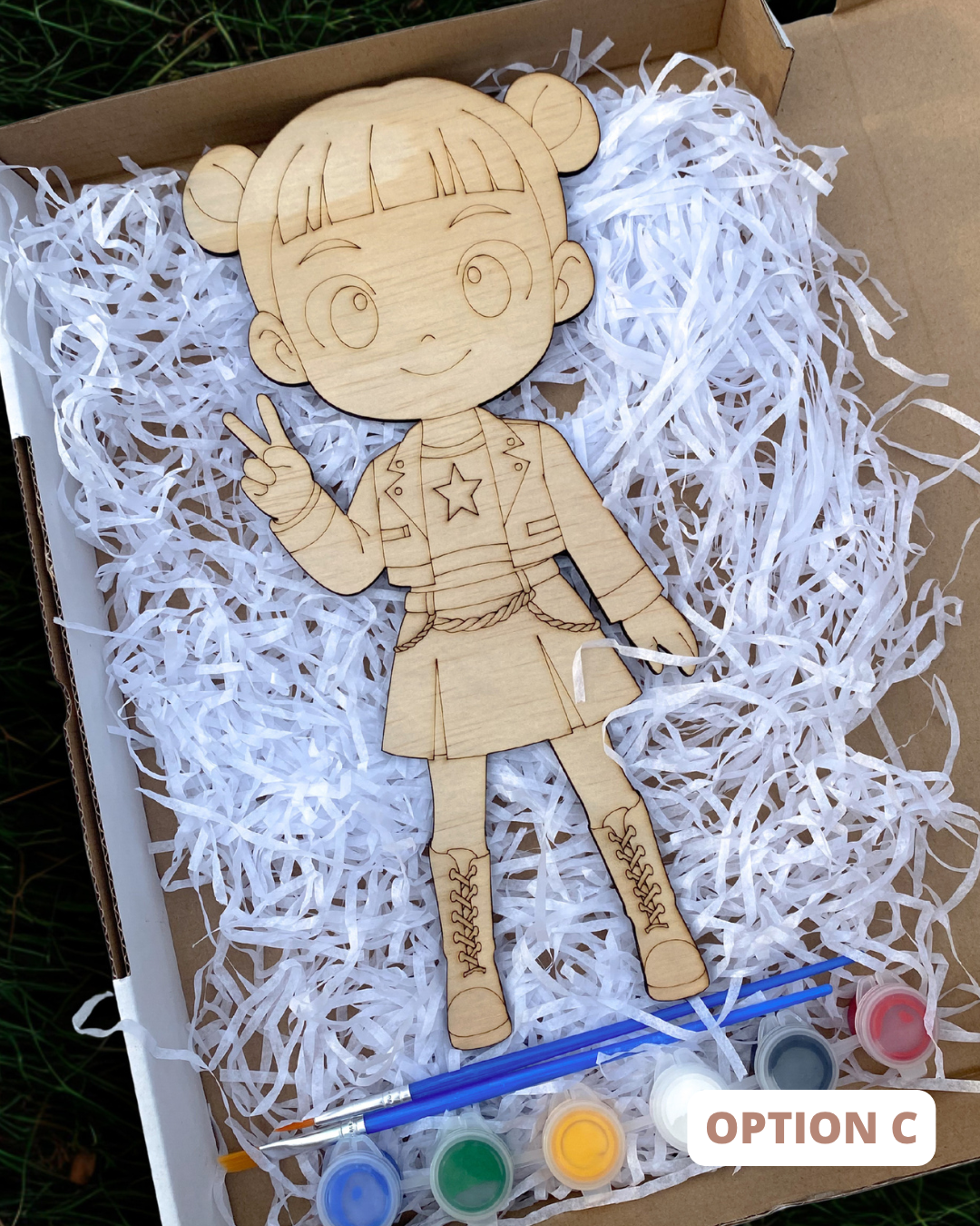Hunter’s Inspired Kit: DIY Wooden Character Painting Kit (Choose Your Character)