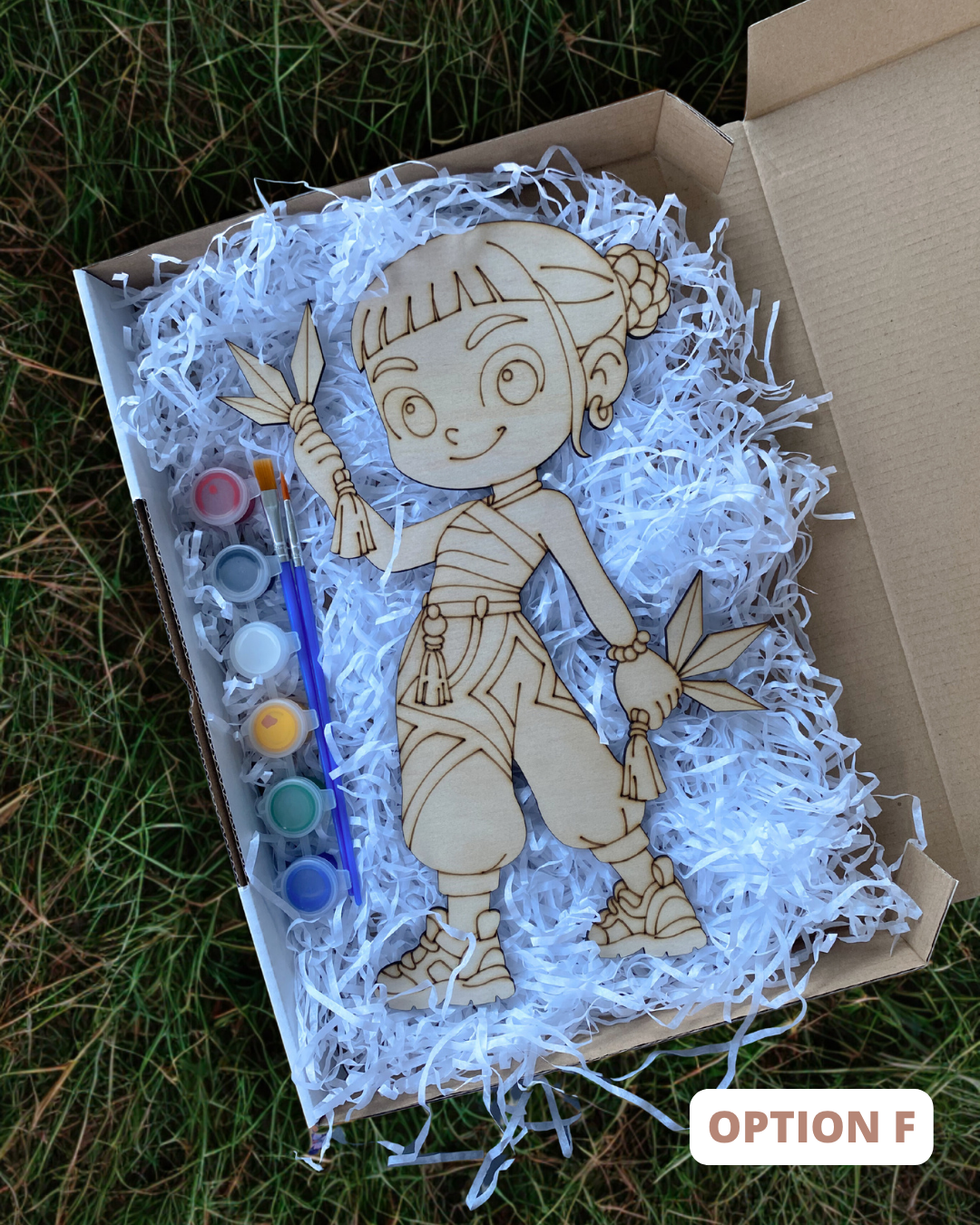 Hunter’s Inspired Kit: DIY Wooden Character Painting Kit (Choose Your Character)