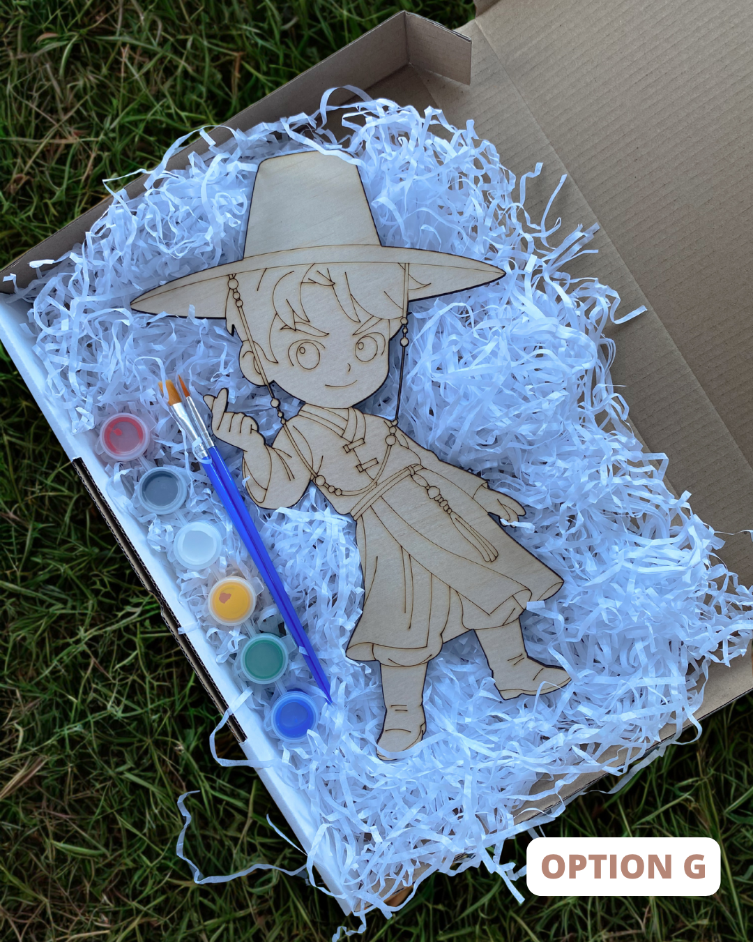 Hunter’s Inspired Kit: DIY Wooden Character Painting Kit (Choose Your Character)