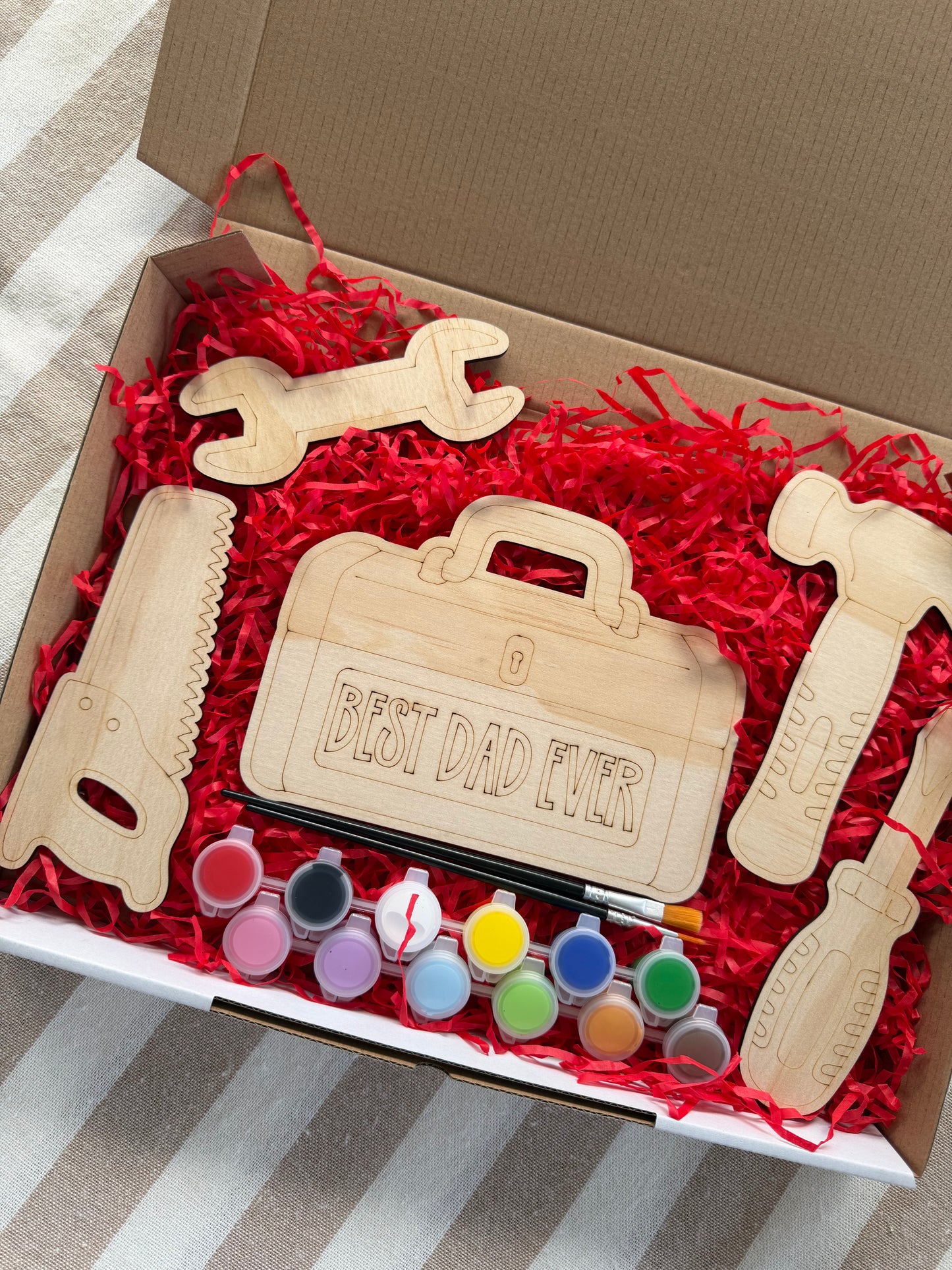 Best Dad Ever Toolbox Wooden Painting Kit
