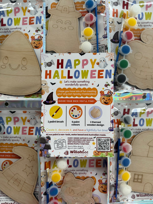 Halloween Wooden Party Favours – Kids Paint Your Own Craft Kits