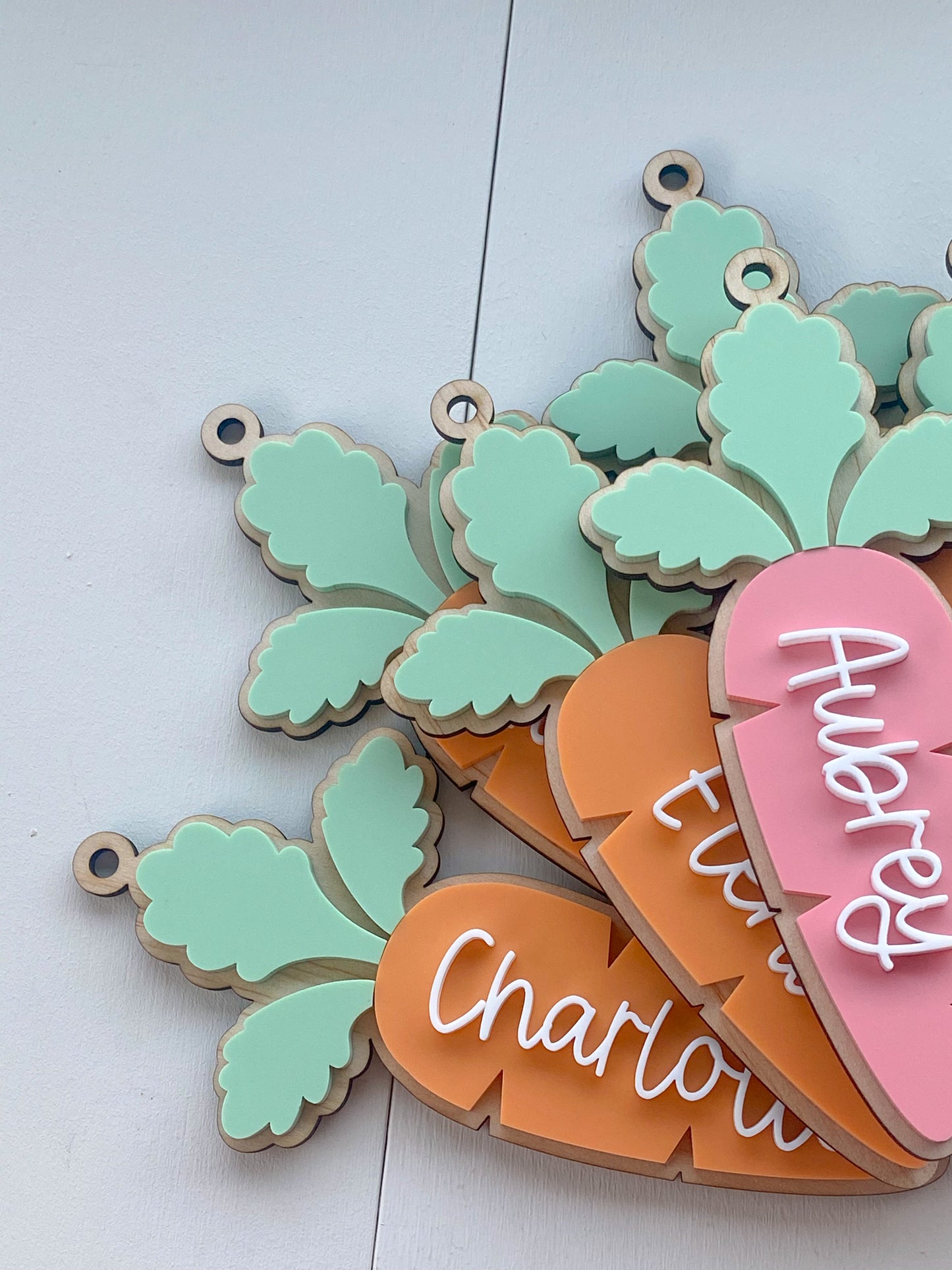 Easter Themed Carrot Name Tags