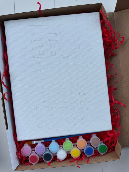 Creeper (Minecraft) Inspired Painting Kit