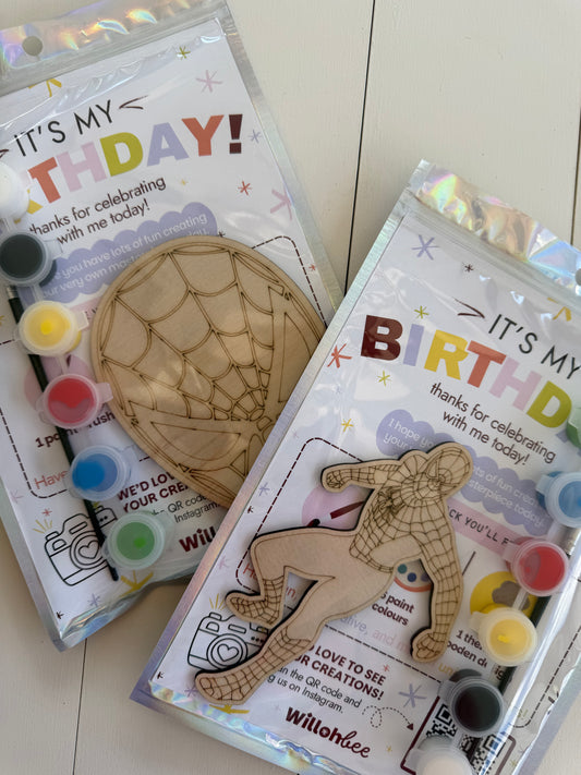 Spider Hero Inspired Themed Party Favours