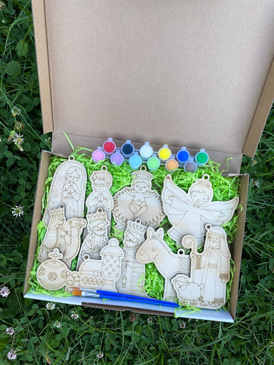 Nativity Painting Kit – DIY Wooden Set (10-Piece Collection)