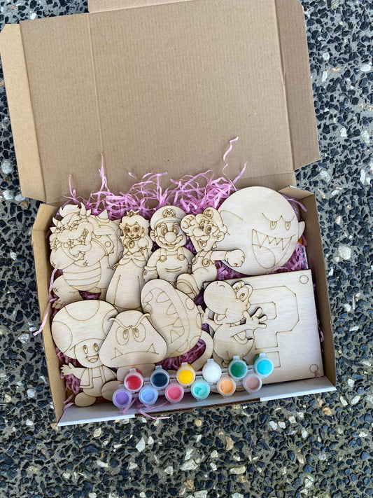 Mario Inspired Wooden Painting Kit