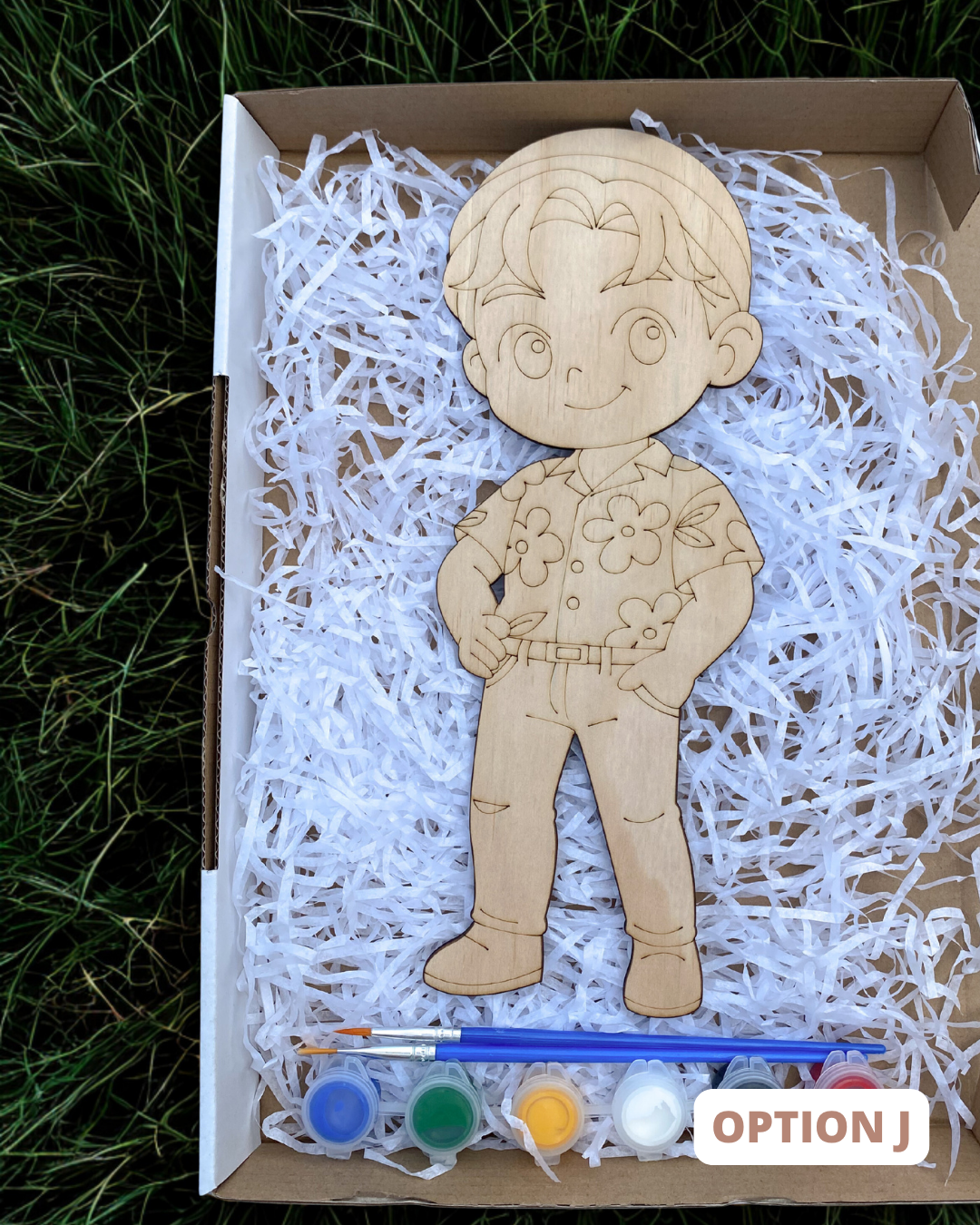 Hunter’s Inspired Kit: DIY Wooden Character Painting Kit (Choose Your Character)