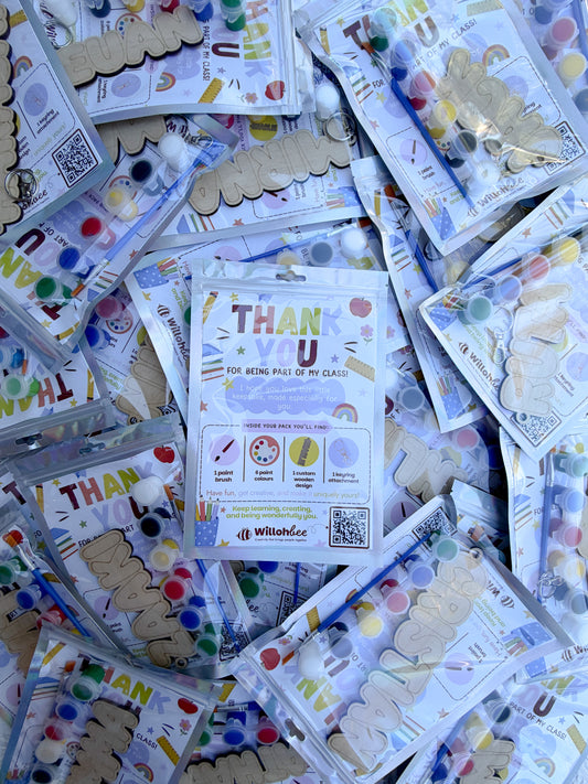 Personalised Paint Your Own Name Keyring – Student Gift Kit