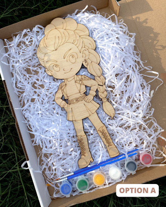 Hunter’s Inspired Kit: DIY Wooden Character Painting Kit (Choose Your Character)