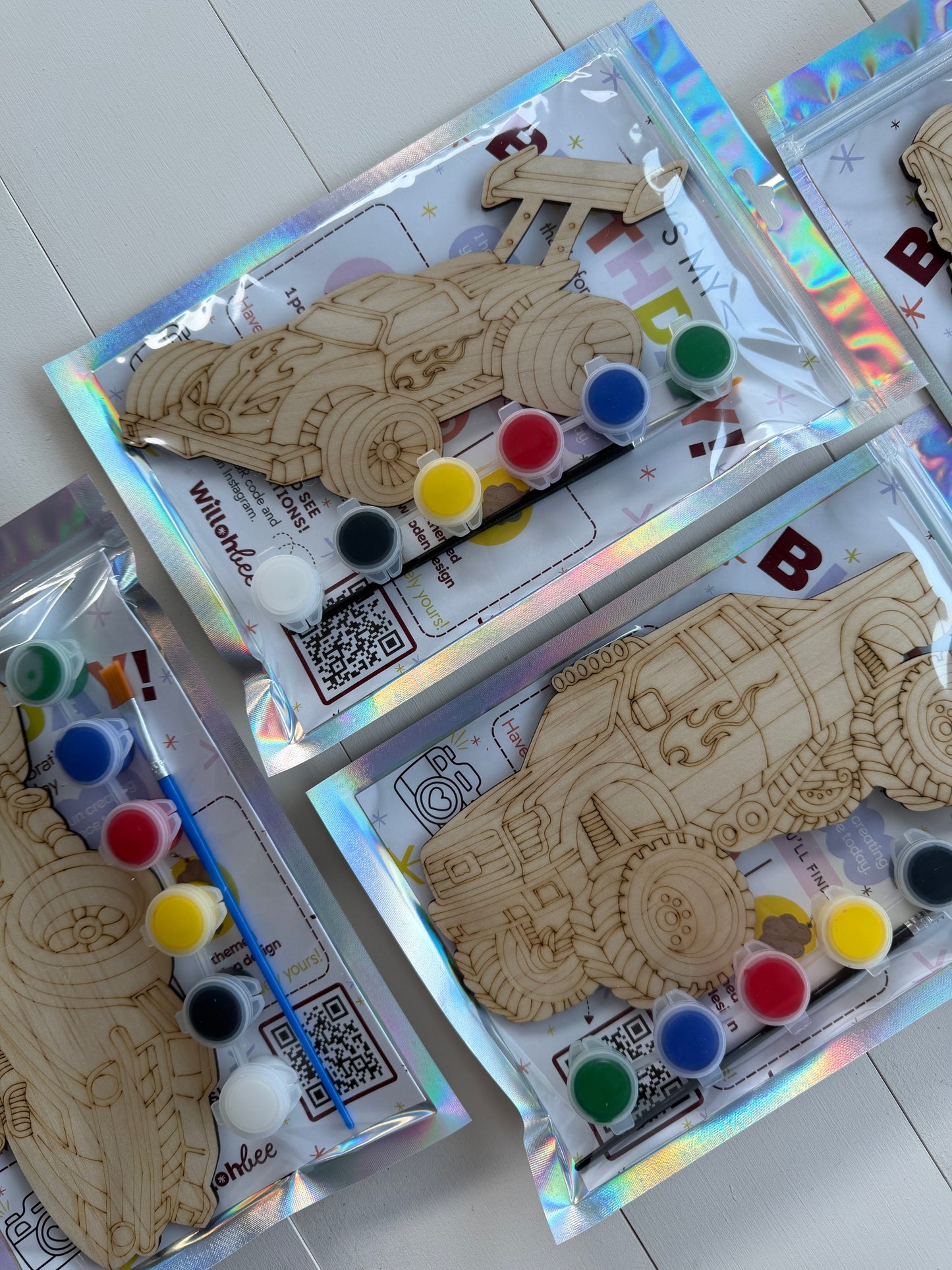 Speedy Cars Wooden Party Favours